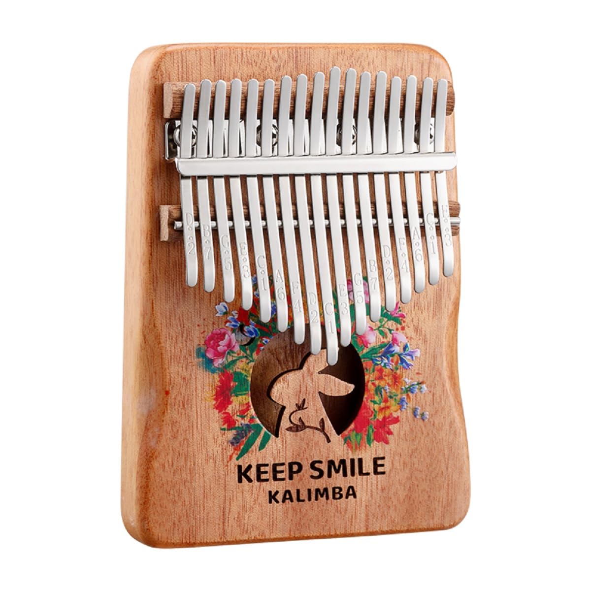 Kalimba Daumenklavier 21 Tasten/17 Tasten Finger Klavier Tragbares Musikinstrument für Anfänger, Musikgeschenke für Musikliebhaber (Hase, Klein)