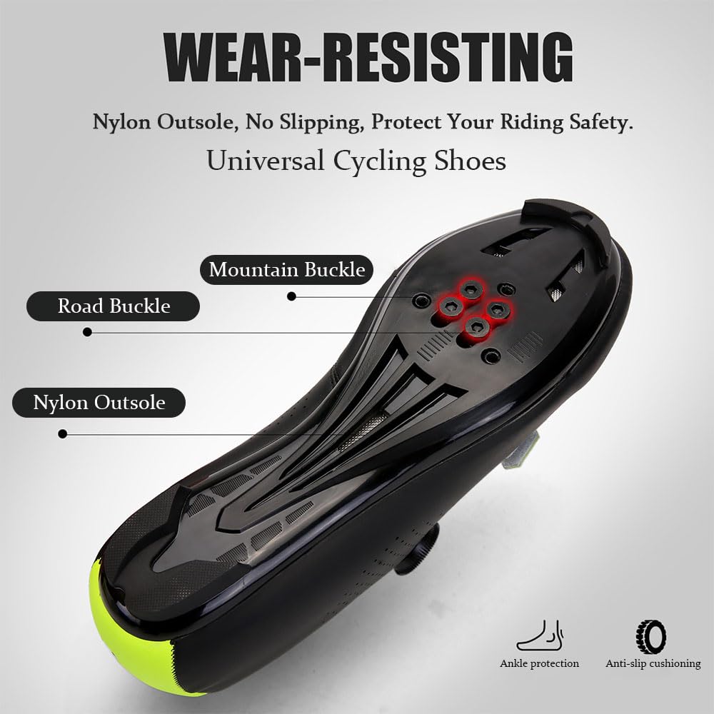 Scarpe Ciclismo Strada con Blocco Pedale Scarpe Ciclismo Unisex Scarpe MTB Uomo & Donna, Traspiranti Scarpe da Equitazione Scarpe MTB Road SPD Scarpe da Ciclismo da Bici 36-47 EU