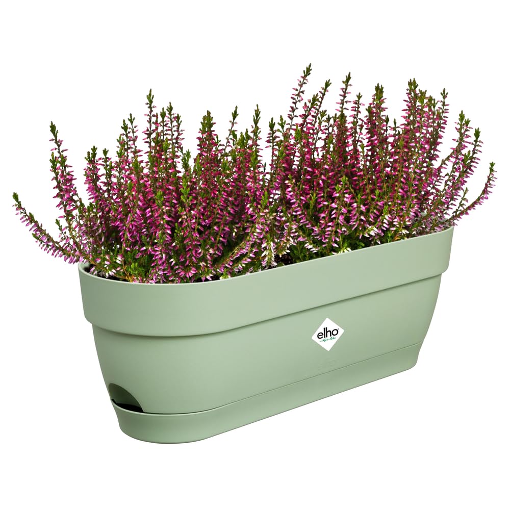 elho Vibia Campana Trough 50 - Planter for Balcony - Ø 49.0 x H 17.0 cm - Green/Pistachio Green
