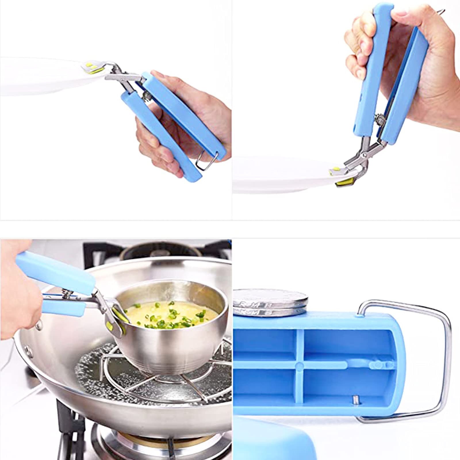 Set Pinze Anti-Calore Per Cucina - Clip Per Ciotole Calde E Teglie, Acciaio Inox - Foto 13