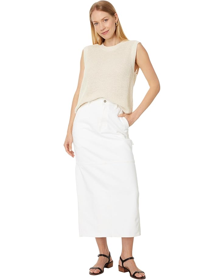 Madewell Denim Carpenter Maxi Skirt in Tile White - #4 of 4