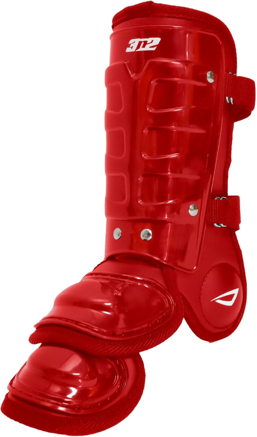 3N2 Pro Clutch Batters Leg Guard – Reversible for Switch Hitters| Baseball & Softball Shin, Ankle & Foot Protection | Adjustable Fit + Quick-Release Buckles - Ambidextrous