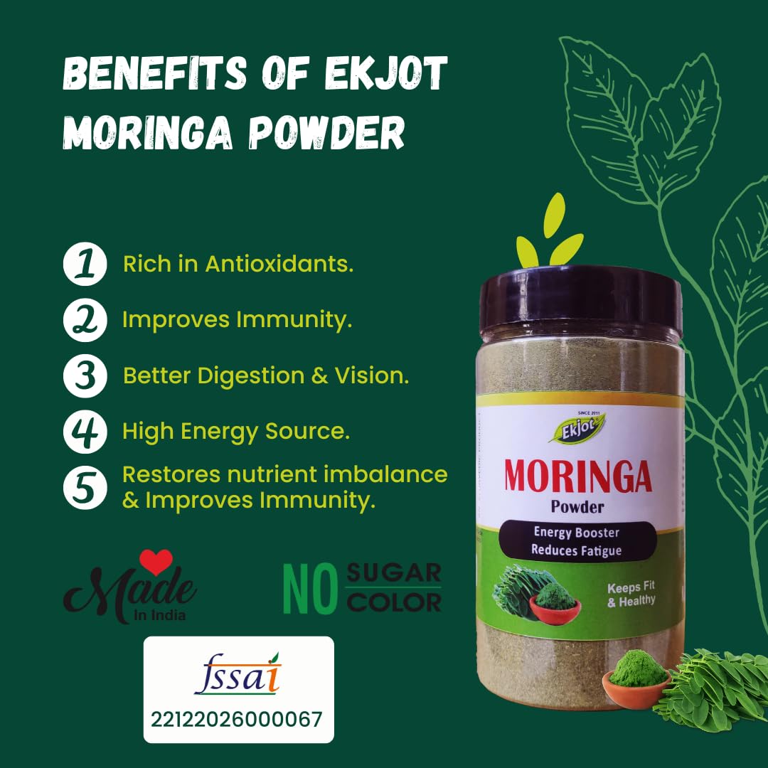 Organic Moringa Leaf Powder - Healthy Superfood (2X100 GM) | Drumstick Leaf Powder — Amazon image 2