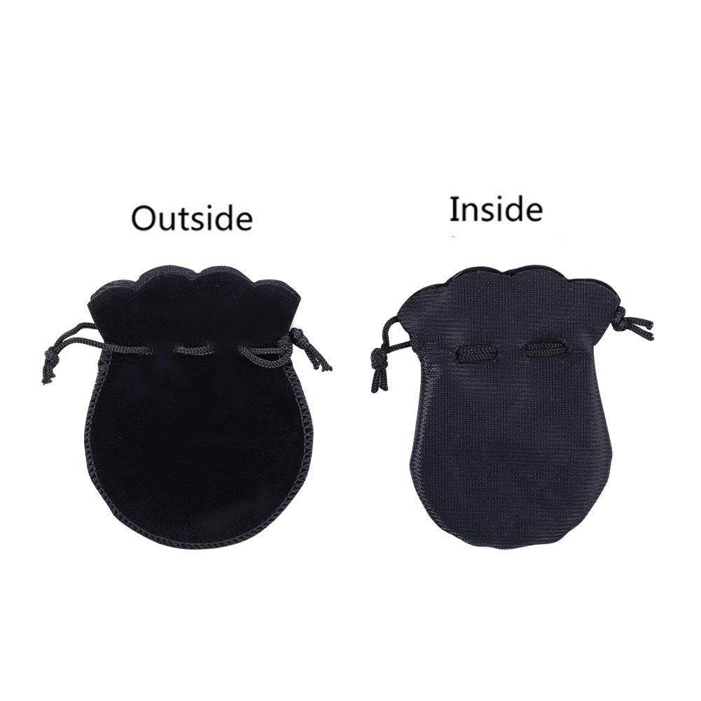 NBEADS 200 Bolsas de Terciopelo para Joyería, Pequeñas Bolsas de Tela de Calabaza con Cordón, Bolsas de Regalo para Joyería de Caramelo para Fiesta de Navidad, Boda, 9 x 7 cm