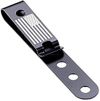 Vista 18 de HolsterSmith - Clip universal de metal para cinturón para hacer fundas, modelo 5, (3 agujeros), color negro táctico