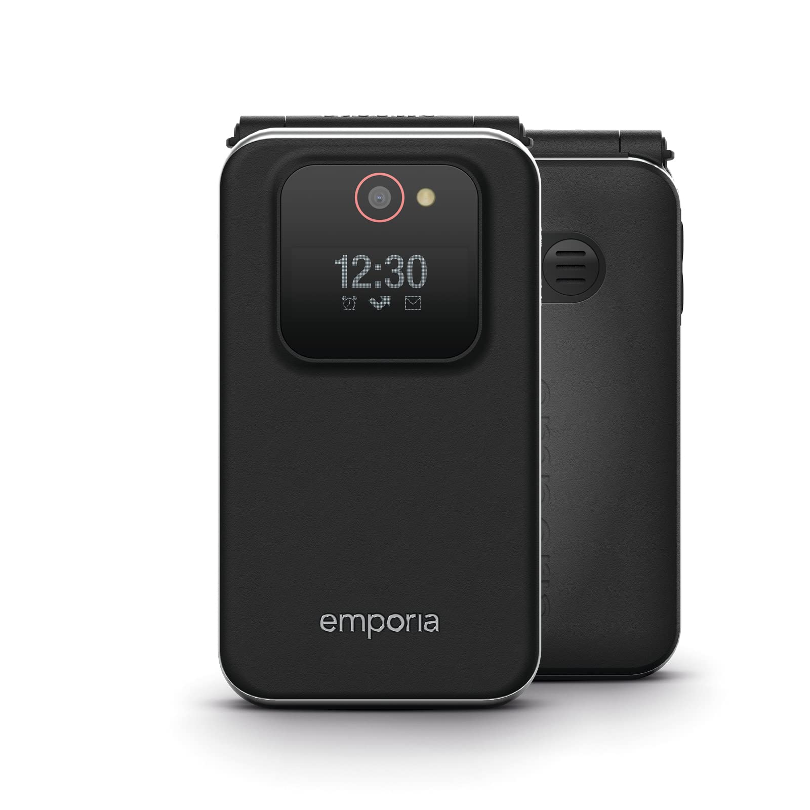 Emporia Joy-LTE | Teléfono móvil para Personas Mayores 2G | móvil Plegable sin Contrato | teléfono móvil con botón de Llamada de Emergencia | Pantalla de 2,8 Pulgadas | Rojo