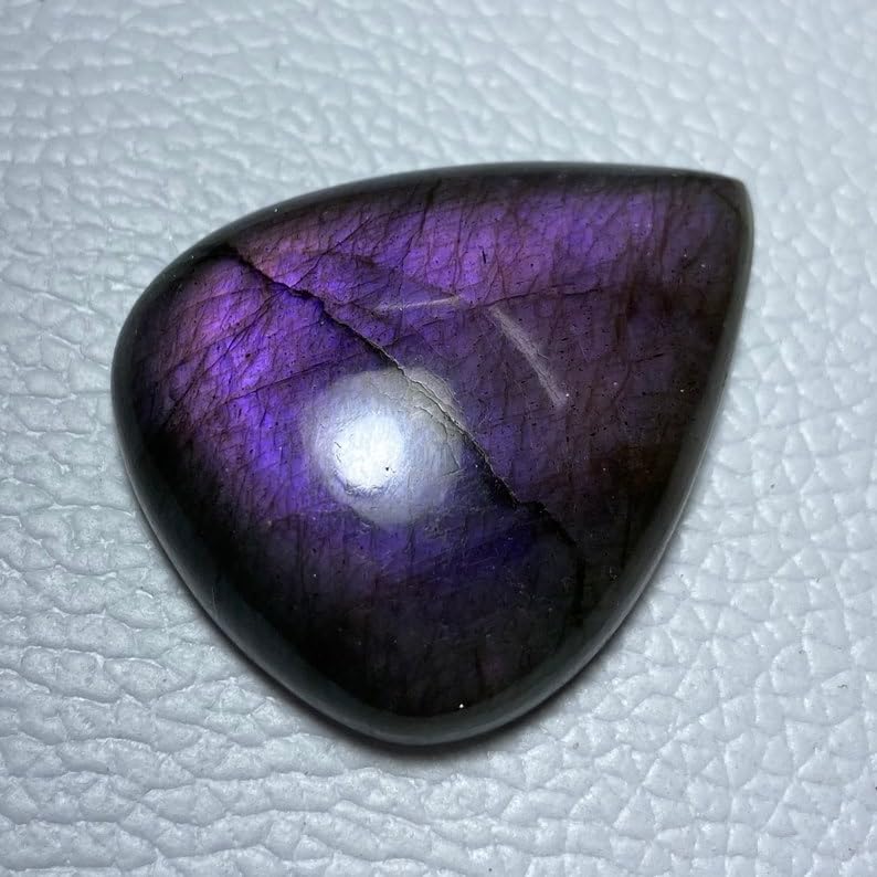 Cabochon labradorite violette idéal pour bague et pendentif bohème chic - 5