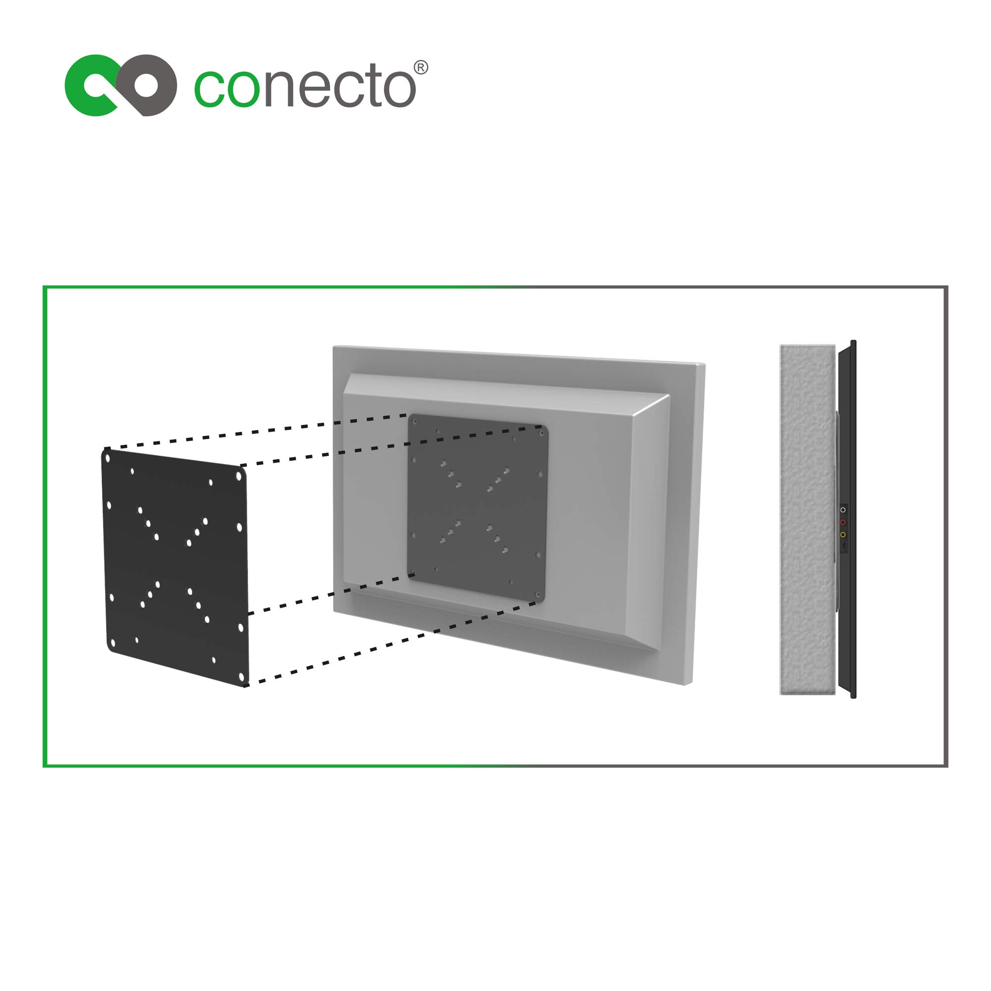 conecto CC50305 uniwersalny adapter VESA VESA 50x50 do 200x200, 1-częściowy, czarny