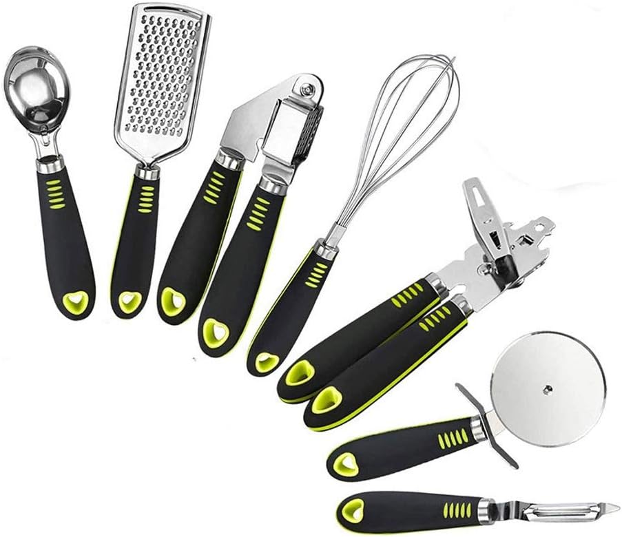 Kitchen Utensil Set 7 Pcs Cooking Utensils Set Stainless Steel with Soft Touch Handles Heat-Resistant Non Stick Easy to Clean
