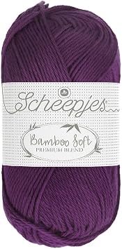 Scheepjes Bamboo Soft Yarn, 50 g 1.76 oz Ball, Color 250 Decadent Plum