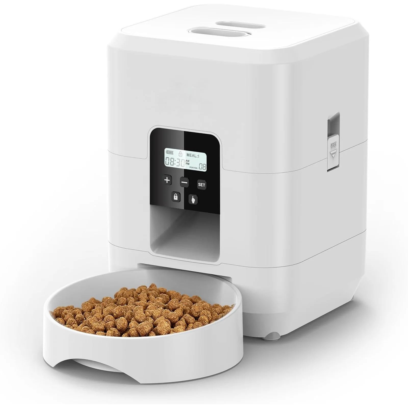 Distributore di cibo per cani e gatti, 2 l, alimentatore automatico intelligente con controllo timer tramite app | Dispensador de Comida Inteligente 2L para Gatos y Perros con Control por APP y