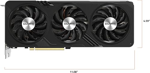 Miniatura 6 de GIGABYTE Radeon RX 7600 XT Gaming OC 16G Tarjeta gráfica, 3 ventiladores WINDFORCE de 16 GB 128 bits GDDR6, tarjeta de video GV-R76XTGAMING OC-16GD