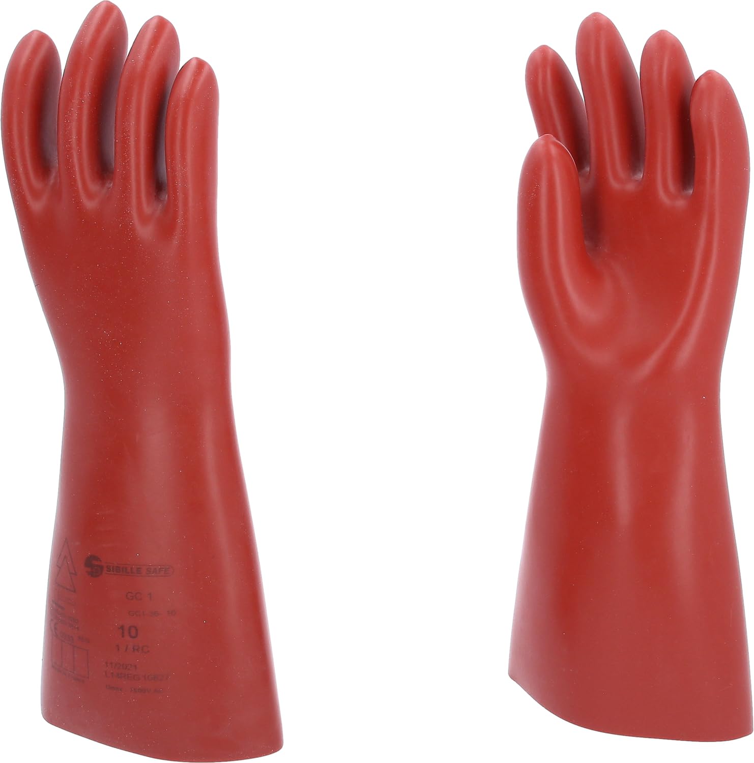 KS Tools 117.0072 Elektriker-Schutzhandschuh mit mechanischem Schutz | Größe 10 | Klasse 1 [7500 V] | rot