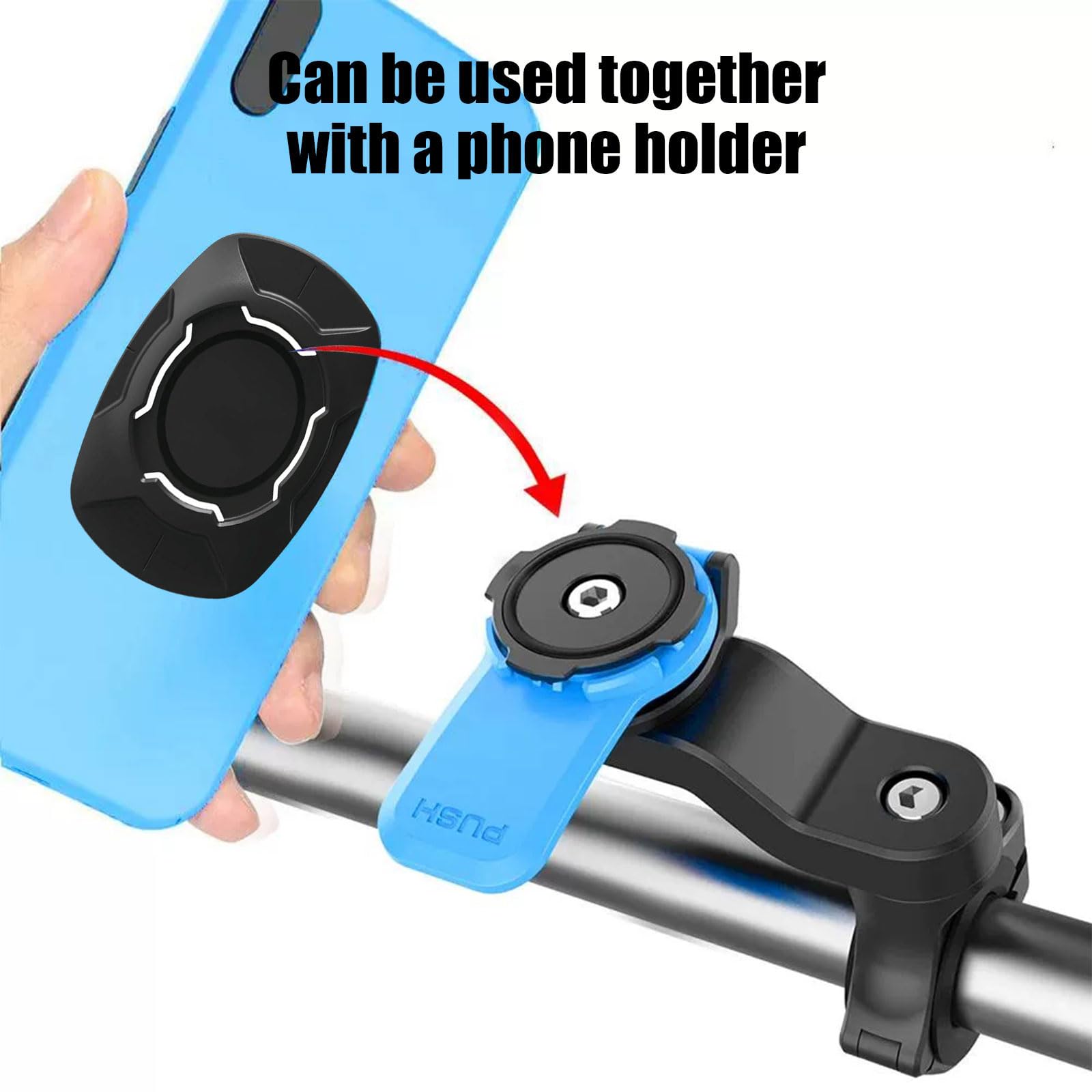 Universal Adapter Kompatibel mit für Quad Lock Quickmount Halterung für Smartphone Motorrad Fahrrad Auto Zubehör Langlebige und sicher Smartphone Halterung (Schwarz)