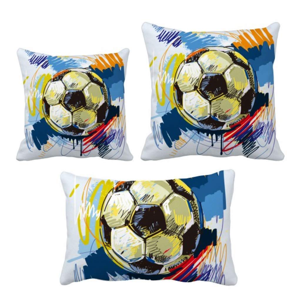 Housse de coussin football peinte pour protéger et embellir vos canapés