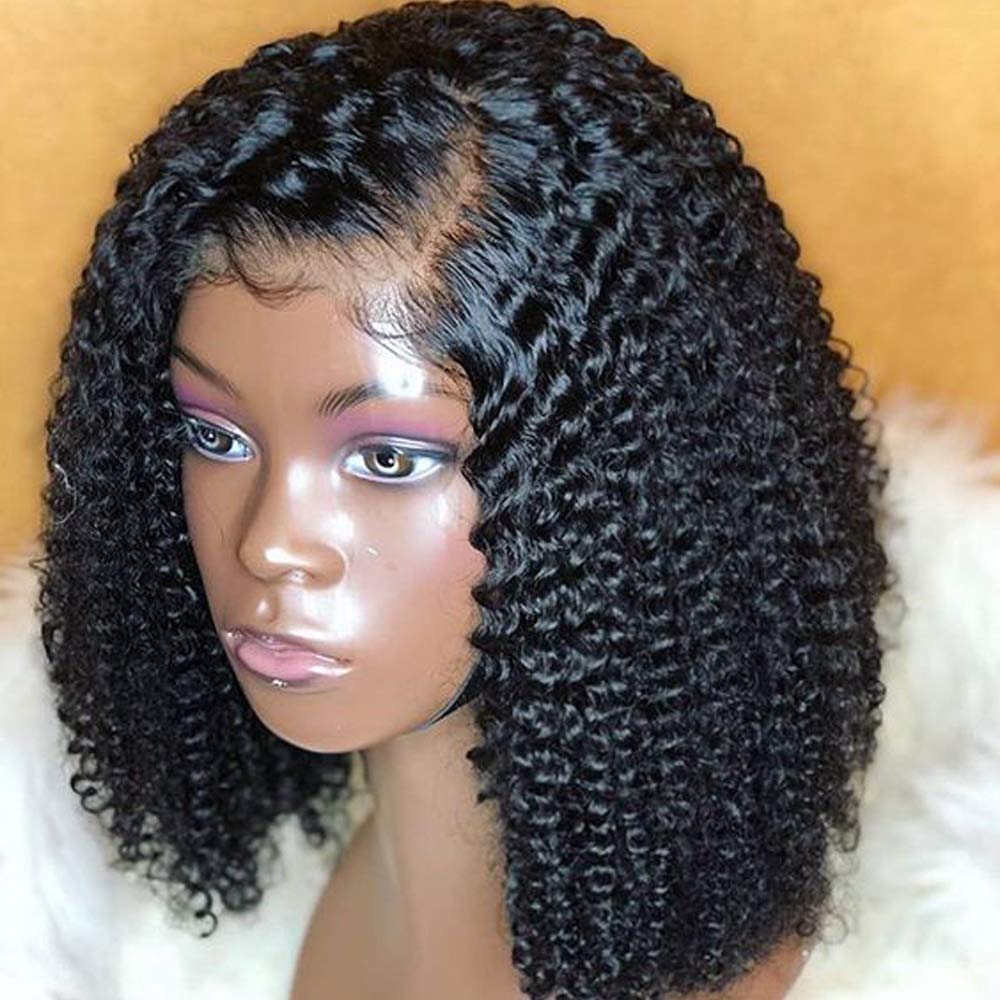 Amazon.com : Short Bob Curly Human Hair Wigs for Black Women  display picture 2