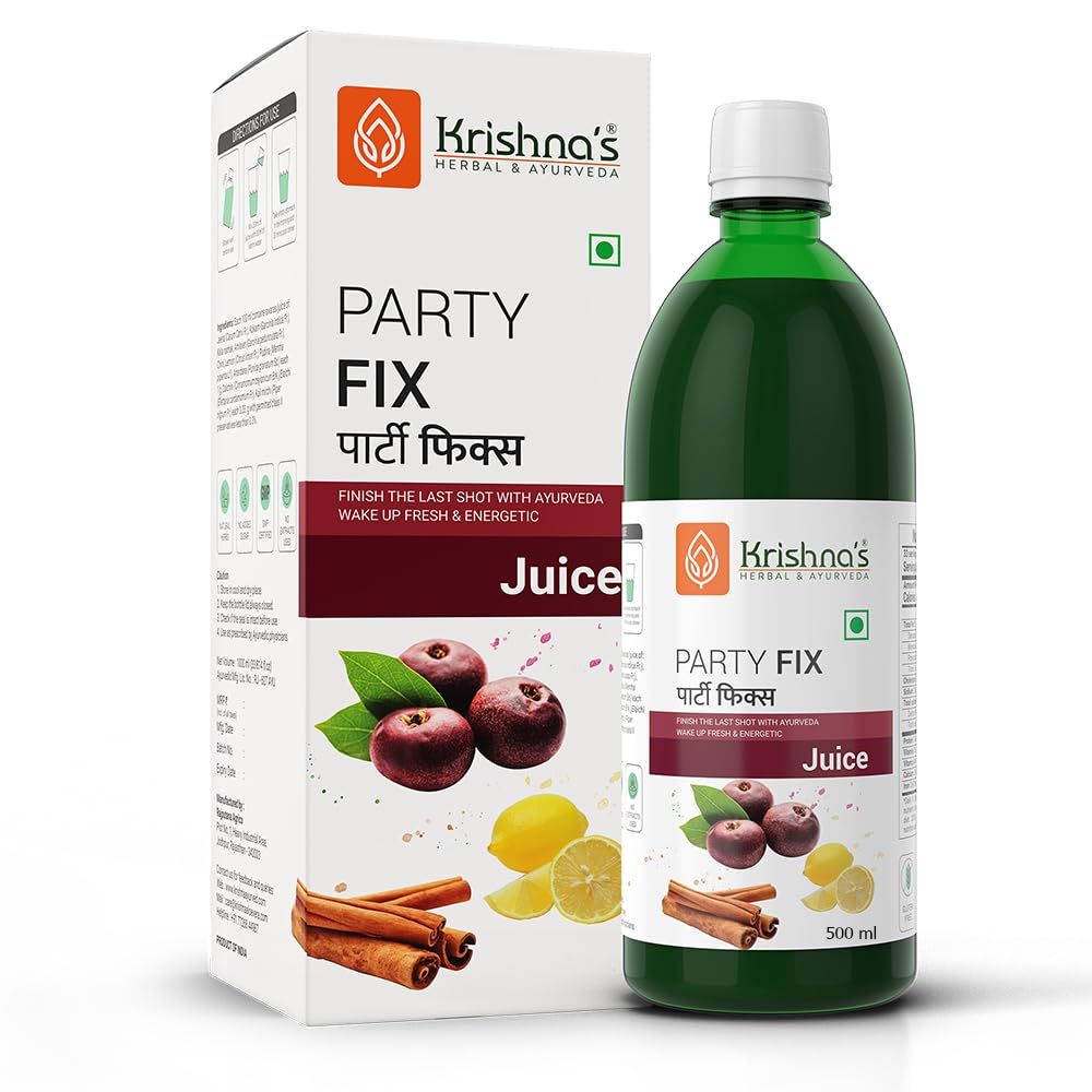 Krishnas Party Fix Juice - 500 ml | Herbs to Manage hangover | Herbal Juice for hangover free mornings | Helps support liver (B0CM67SJYJ) Amazon Price History, Amazon Price Tracker