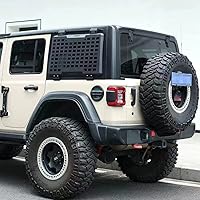 Vista 3 de FURYENGRAVER Kit de panel lateral MOLLE para ventana trasera con almacenamiento, decoración protectora para la ventana trasera para Jeep Wrangler