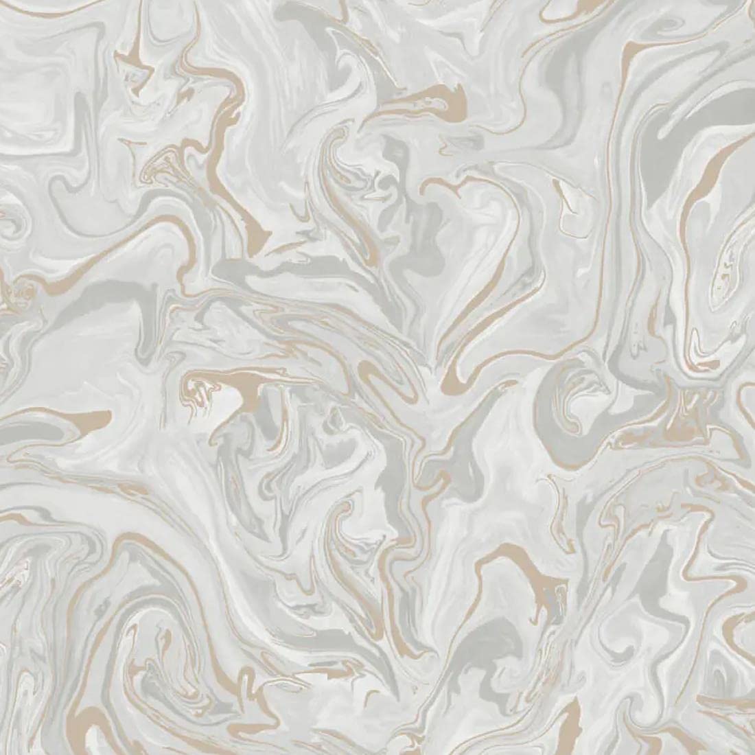 Yöl Natural Grey Fine Decor Marble Silver Metallic Paste The Paper Wallpaper