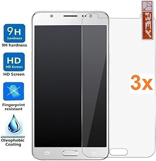 Electr?nica Rey 3X Protector de Pantalla para Samsung Galaxy J3 (2016), Cristal Vidrio Templado Premium