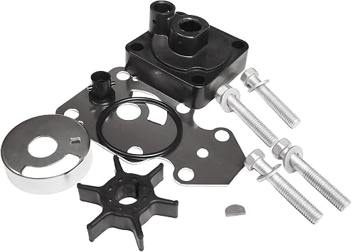 Water Pump Impeller Repair Kit 63V-W0078-01-00 Compatible for Yamaha Outboard 9.9 15HP F9.9 F15 1996-2009 Replace Sierra 18-3412 63V-W0078-02-00