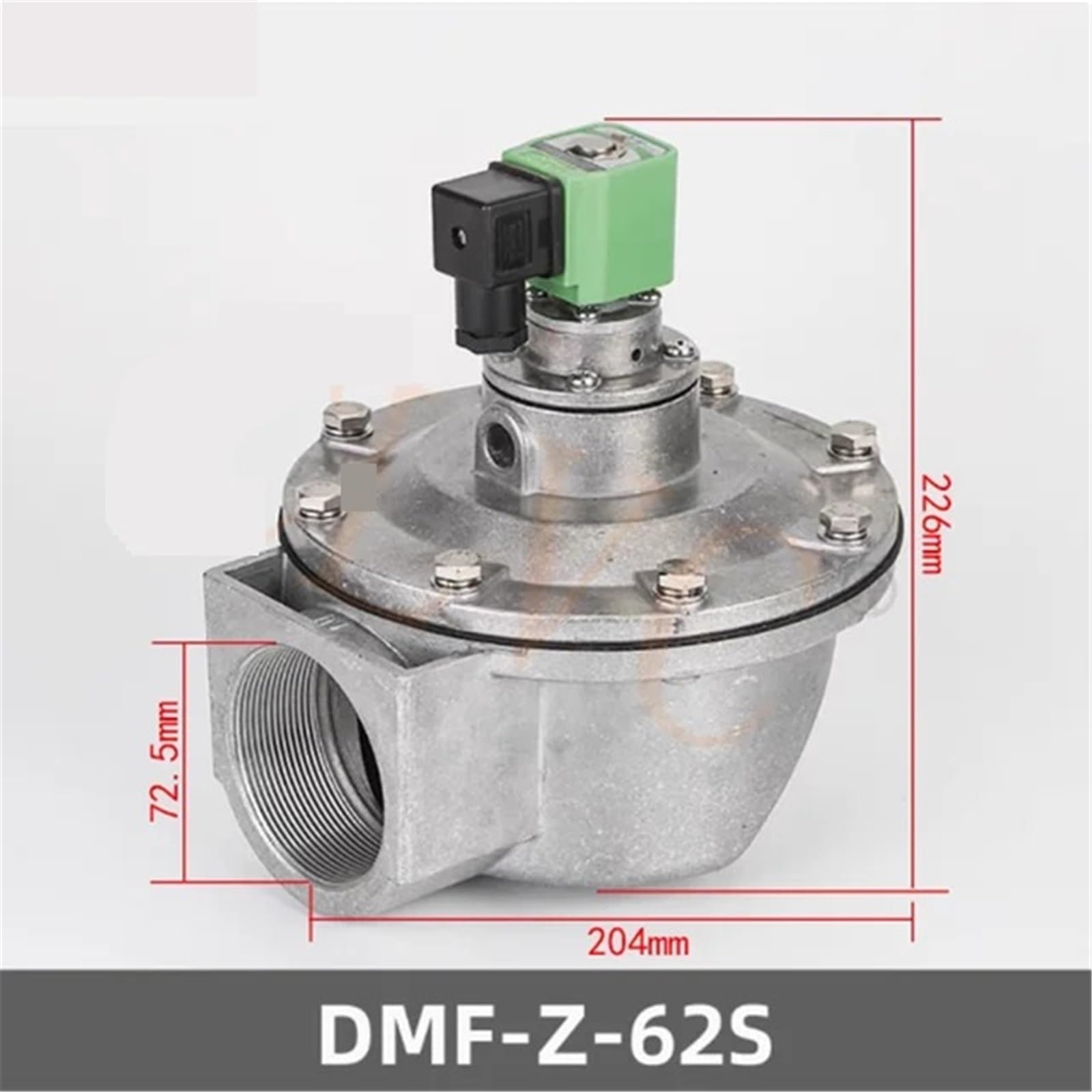 1 szt. Elektromagnetyczny zawór impulsowy DMF-Z-20/25/40S/50S/62S/ kątowy zawór elektromagnetyczny DC24V AC220V membranowy filtr workowy (62S 6.3 cm DC24V)