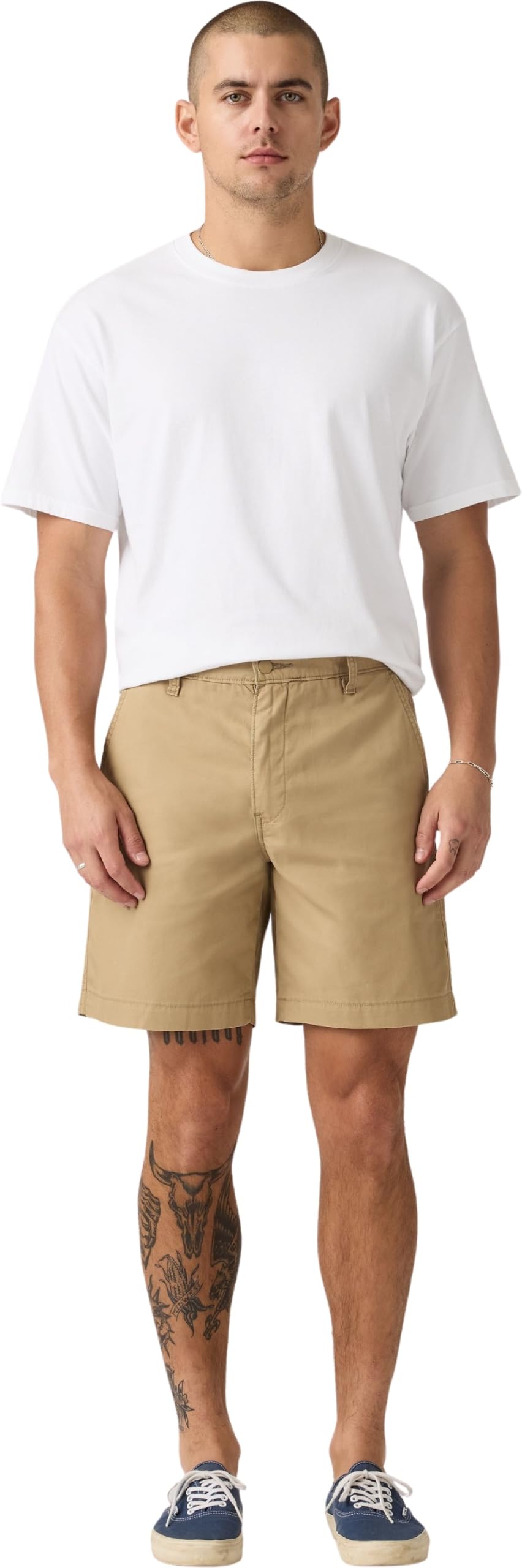 Levi's Authentic Relaxed Fit Chino Shorts, Beige, Size 30, Men