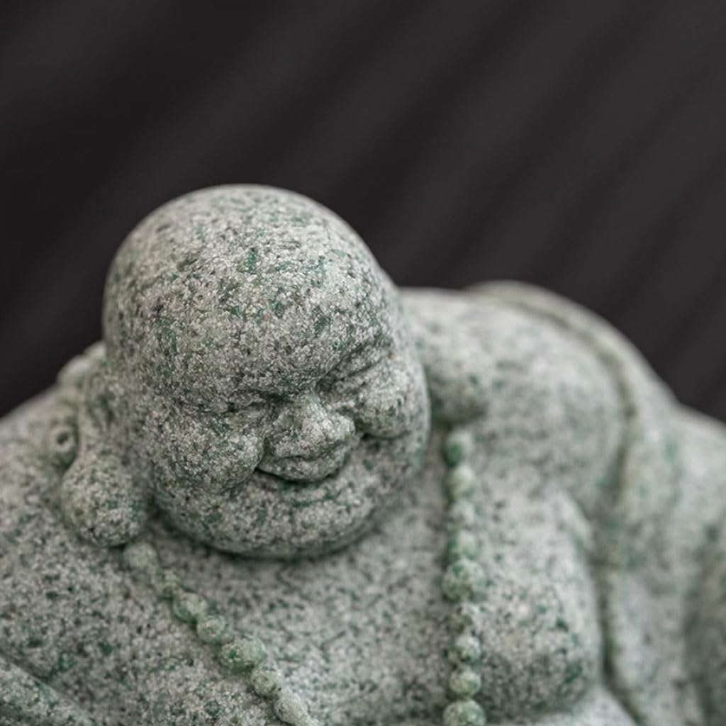 Statua fatta a mano per animali da tè, ufficio, Zen, pietra Maitreya Buddha, ornamenti per animali domestici, soggiorno, tavolo da tè, set da tè, accessori da tavolo per animali domestici