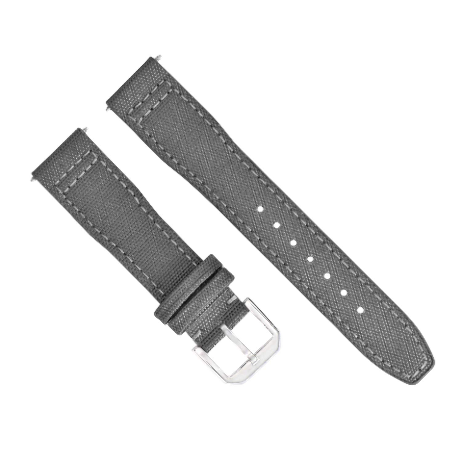 Ewatchparts20-22MM CANVAS LEATHER WATCH BAND STRAP FOR IWC PILOT TOP GUN PORTUGUESE + BUCKL