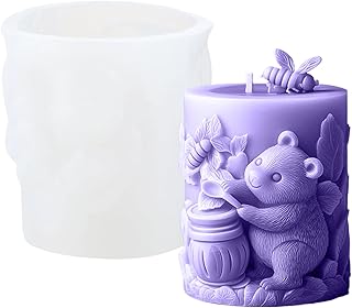 シリコンキャンドル型 - 離型性が良い付着しない円筒形鋳型,付着防止シリコン製キャンドル鋳造型,家庭DIY石膏石鹸粘土工芸蜜蝋用