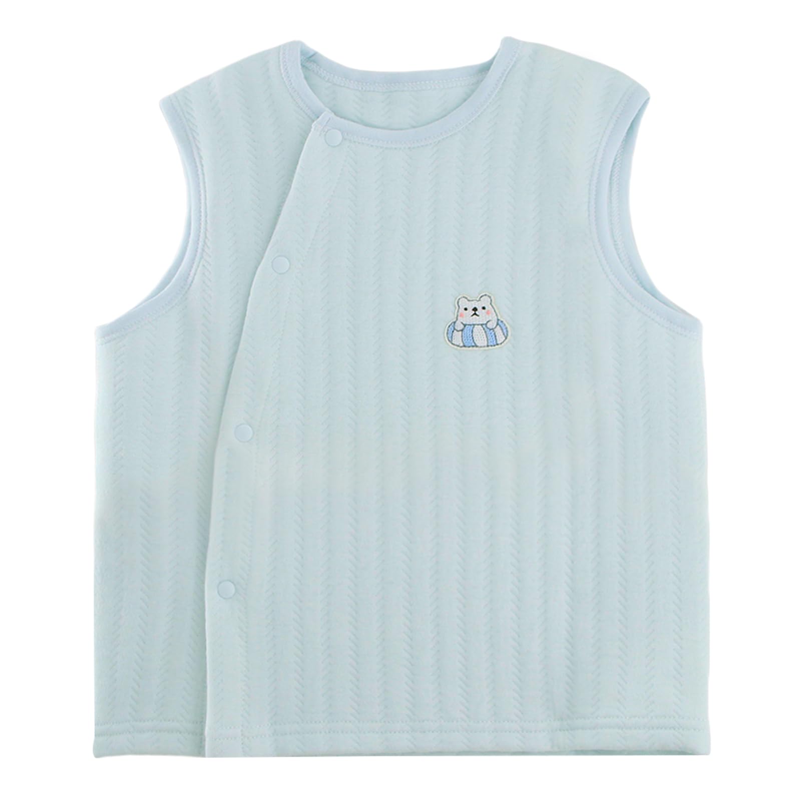 POBIDOBY Baby Vest for Girls &amp; Boys, Purcotton Toddler Reversible Vest for Spring &amp; Autumn