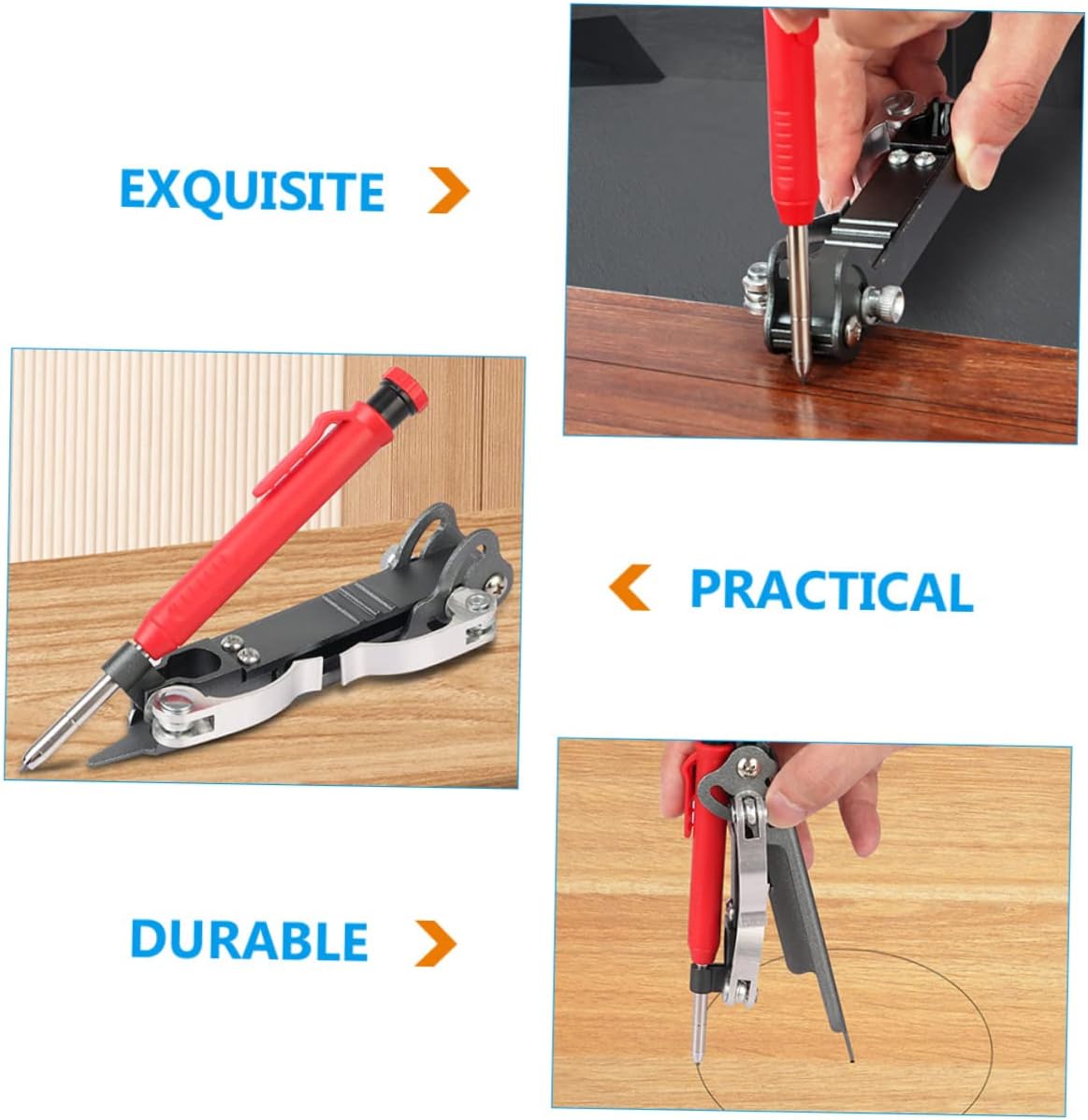 Multi Function DIY Woodworking Scriber Tool Lightweight Marking Gauge for Precise Profile Measurement for Carpenters and Architects Versatile Design
