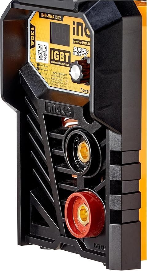 Close-up of the front panel controls and connectors