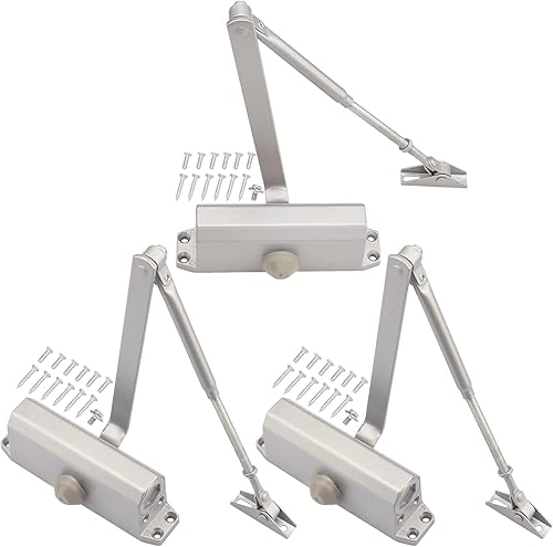 Cierrapuertas hidráulicas de 3 piezas, cierre de puerta, cierrapuertas automático, cerrador de puerta residencial para hogares, oficinas, escuelas y