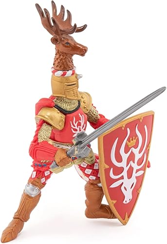 Miniatura 3 de Papo La Era Medieval Figura Caballero Ciervo Rojo