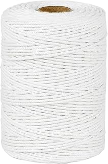 PerkHomy Cotton Butchers Twine String 700 Feet 2mm Twine for Cooking Food Safe Crafts Bakers Kitchen Butcher Meat Turkey Sausage Roasting Gift Wrapping Gardening Crocheting Knitting