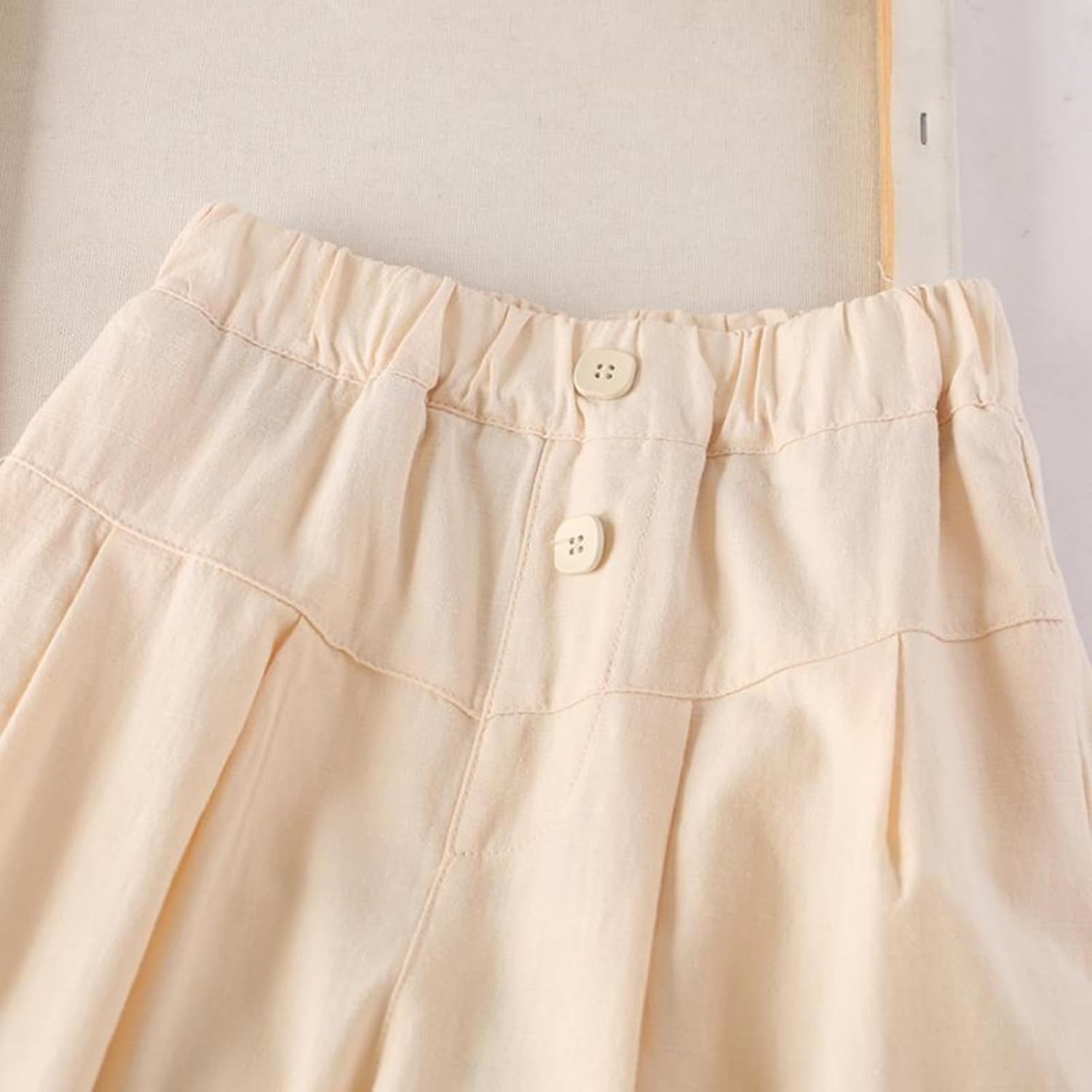 Kids Boys Girls Cotton Linen Palazzo Pants Toddler Baby Baggy Soft Gauze Trousers Wide Leg Pleated Long Pants Muslin Bottoms