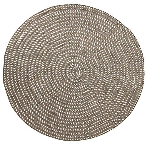 Handgewebte runde Teppiche für Wohnzimmer, Schlafzimmer, Arbeitszimmer, Computerstuhl, Kissen, Unterlage, Fußmatte, runder Teppich, Korb, Drehstuhl-Polster, Couchtisch-Teppich 1.6' Round Dunkles Camel Cover