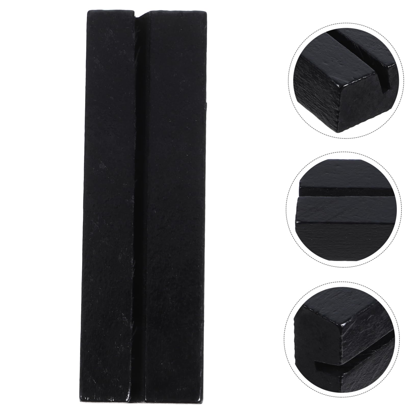 Amosfun 50 Pcs Base De Tarjeta De Registro Colocar Soportes Para Tarjetas Expositor De Tarjetas De Visita Pequeños Soportes Para Letreros De Mesa Soporte De Letrero De Escritorio De Madera