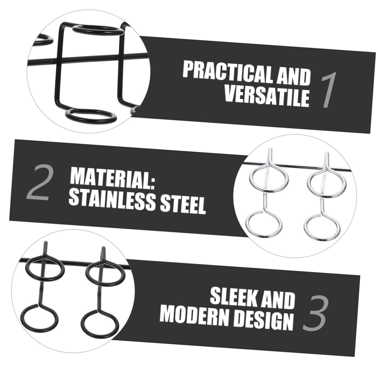 6 Stück Werkzeugorganisator für Garage und Werkstatt aus Edelstahl Platzsparende Lochwand Schraubendreherhalterung in Modernem Design