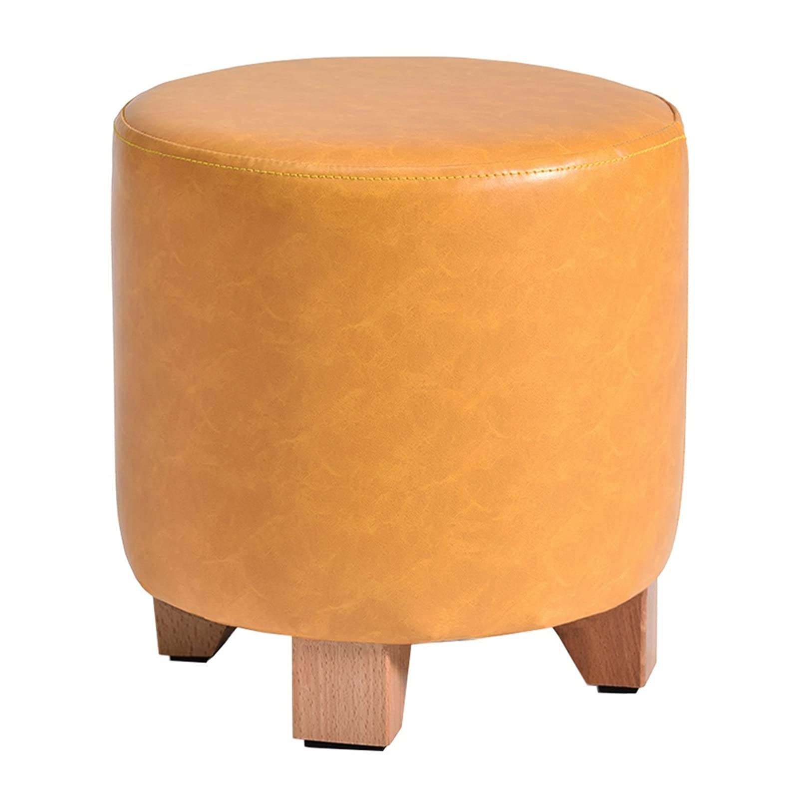 Repose-pieds ottoman rond imperméable et facile à nettoyer avec éponge épaisse