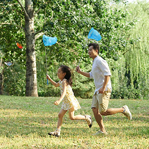 Rede de aterragem, Andoer Rede telescópica de 5 borboletas para crianças Redes de pouso de pesca Red