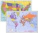 World Placemat + USA Placemat, Laminated Educational Placemats (2)