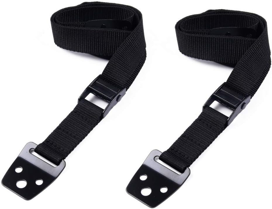BabyBliss Anti Tip Furniture & TV Safety Straps (2 Pack) | All Metal Parts, No Plastic | Heavy Duty Durable Anchors | Adjustable Safety Straps for Baby Proofing and Child Safety