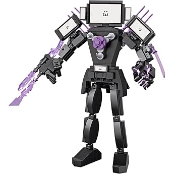 365 Pieces Skibidi Building Blocks Toy Toilet Cameraman Titan TV Man Clockman Figures for Boys Girls Gifts Collectibles Decorations