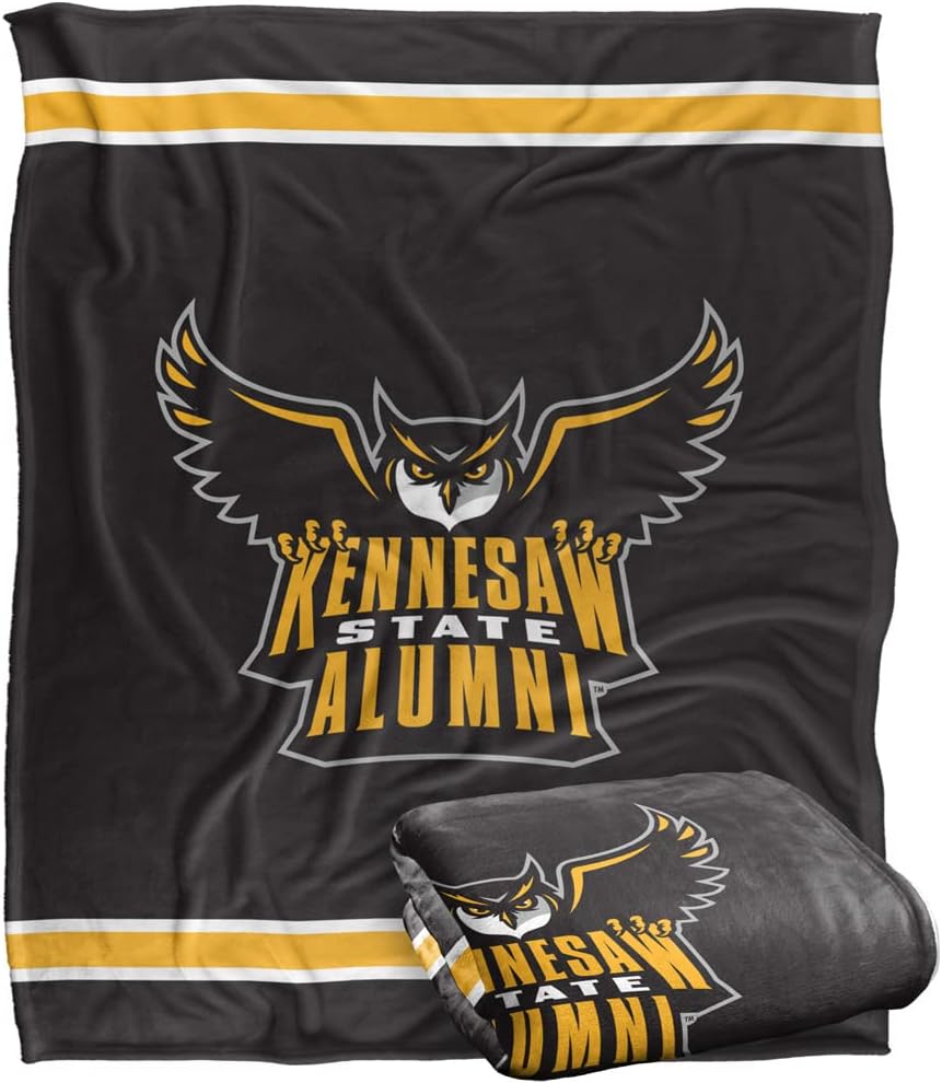 Kennesaw State University Blanket, 50"x60" Owls Alumni Silky Touch Super Soft Throw Blanket