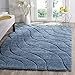 SAFAVIEH Florida Shag Collection Area Rug - 8' x 10', Light Blue & Blue, Non-Shedding & Easy Care, 1.2-inch Thick Ideal for High Traffic Areas in Living Room, Bedroom (SG472-6065)