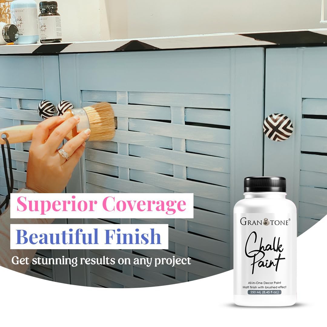 GRANOTONE Chalk Paint White 500ml Matte Finish 3