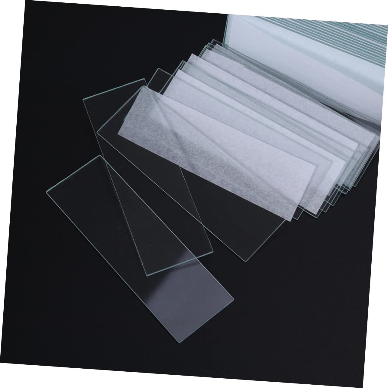 ABOOFAN 100Pieces Prepared Microscope Slides Premium Optical Glass for Science Education for Classroom Use Viewing for Specimen Identification