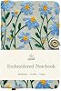 Pocket Notebook, Small Sketchbook, A6 Journal, 4x6, Daisy Gifts for Women, Floral, Embroidery, Blank Page, Hardcover, Diary for Girls, Blue Daisy